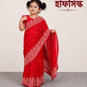 Home ready saree code(bs 92)হাফ সিল্ক (copy)