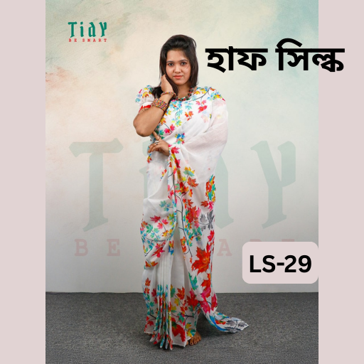 29-1.png Ready Saree (Code-LS-29)-হাফসিল্ক প্রিন্ট - Image 1