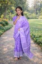 Ready Saree (Code-MS-BS-57)-ল্যাভেন্ডার জামদানী - Image 3