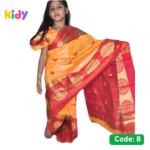 Ready Saree (Code-MS-BS-08)-হলুদ কাতান - Image 2