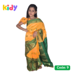 Ready Saree (Code-MS-BS-09)-হলুদ কাতান - Image 2